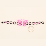 AmorHuichol-BeadedButterflyBracelet-BlackandPink-7In-SR