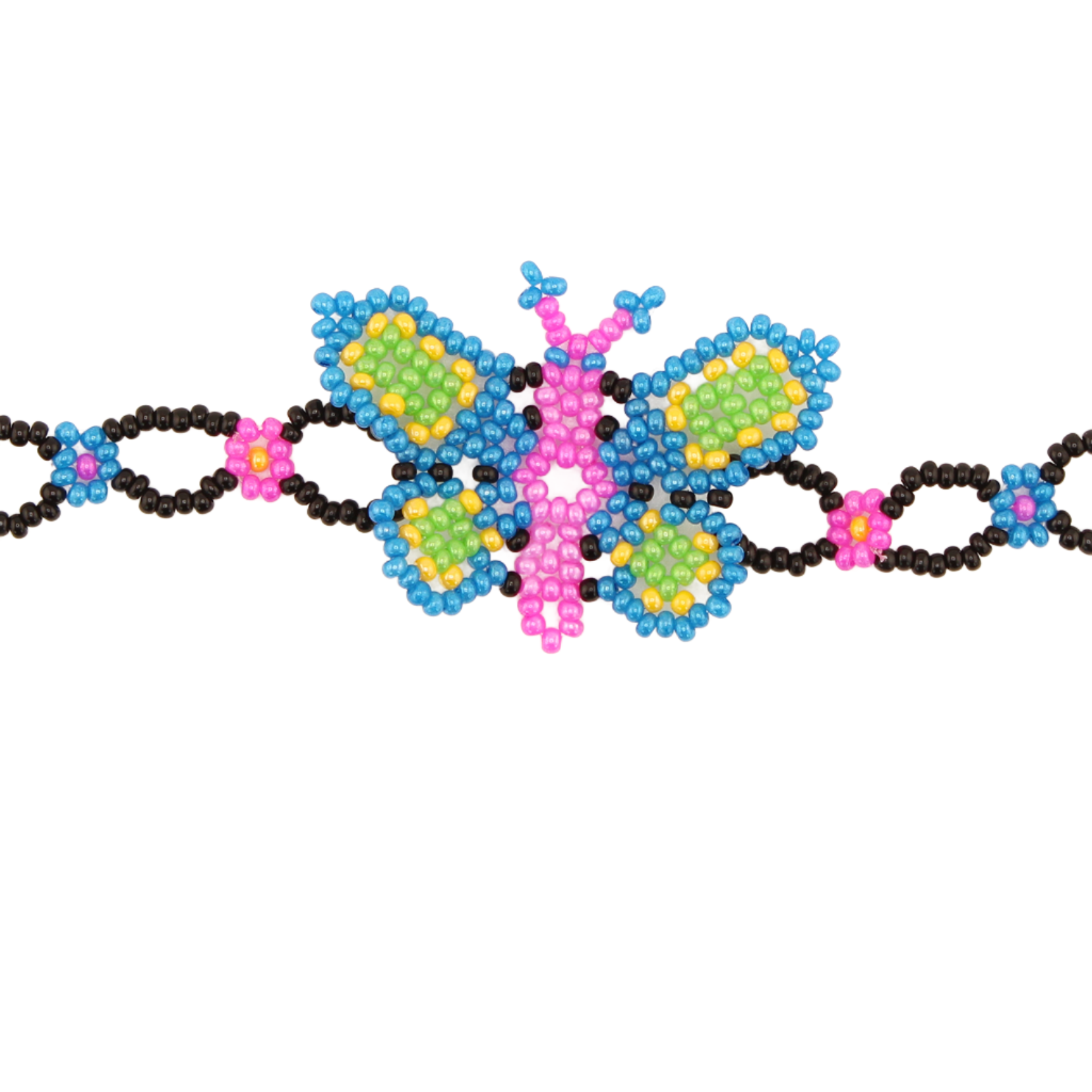 AmorHuichol-BeadedButterflyBracelet-BlueandPink-7In