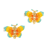 AmorHuichol-BeadedButterflyHairClip-PairGreenandGold-Small