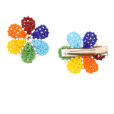AmorHuichol-BeadedFlowerHairClip-PairWhite_Multicolored-Small