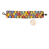 AmorHuichol-BeadedRhombusBracelet-Multicolor-Medium-7.25In