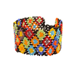 AmorHuichol-BeadedRhombusBracelet-Multicolor-Medium-7.25In