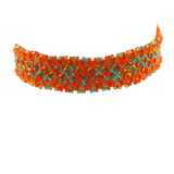 AmorHuichol-BeadedRhombusBracelet-OrangeandGreen-Small-8In