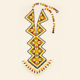AmorHuichol-BeadedRhombusNecklace-WhiteandYellow-ExtraLarge