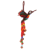 AmorHuichol-HummingbirdBeadKeyChain-PurpleandRed