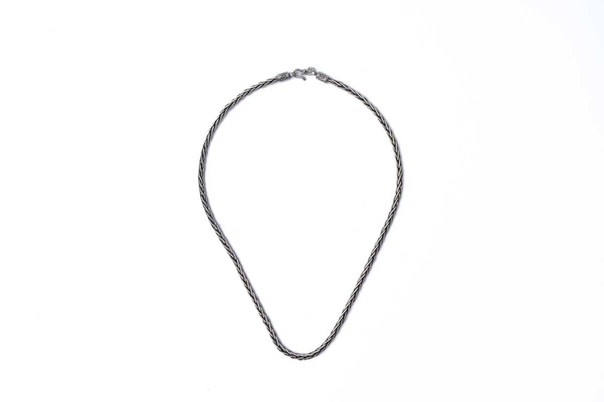 Braided Chain Taxco Sterling Silver Necklace