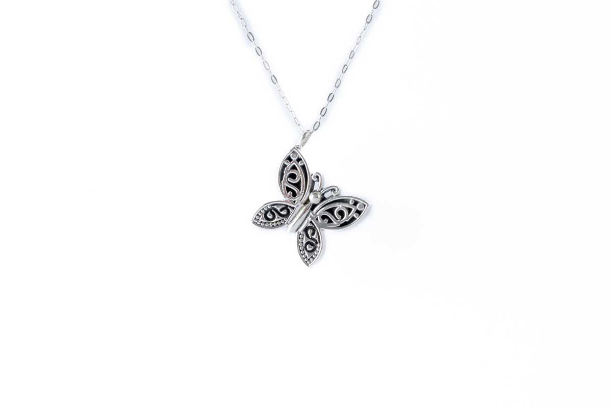 Butterfly Pendant Taxco Sterling Silver 3