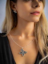Butterfly Pendant Taxco Sterling Silver Set