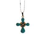 Carlota-EnameledButterflyPendantWithChain-AquaBlue