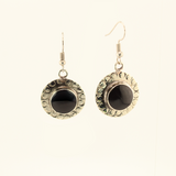 Carlota-EnameledDangleEarrings-Circular-Black-Large