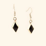 Carlota-EnameledDangleEarrings-Rhombus-Black-Large