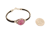 Caucho - Pink Agate Link Bracelet - 7 In.