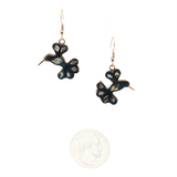 Close to You – Kolibri-Ohrringe – Abalone-Perlmutt – Blau