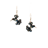 Close to You – Kolibri-Ohrringe – Abalone-Perlmutt – Blau