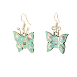 Butterfly-AbaloneMotherofPearlDangleEarrings-Green