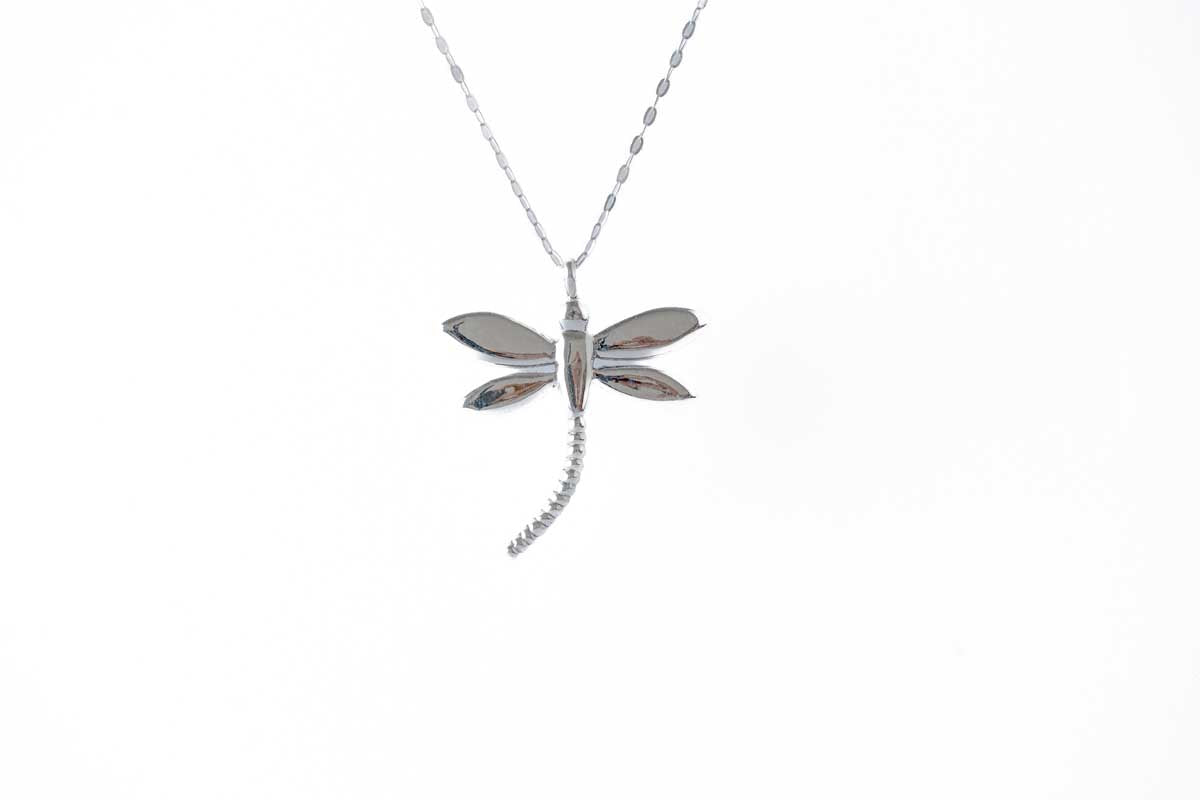 Dragonfly Pendant Taxco Sterling Silver Detail