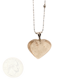 Earth's Treasures - Smoky Quartz Heart Pendant With Chain. 21 in.