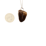 Earth's Treasures - Tiger's Eye Pendant With Chain. 20 In.