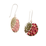 EnchantedGarden-RealFlowers-DangleEarrings-Round-PurpleandGreen-Back
