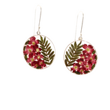 EnchantedGarden-RealFlowers-DangleEarrings-Round-PurpleandGreen-Main