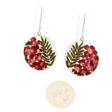 EnchantedGarden-RealFlowers-DangleEarrings-Round-PurpleandGreen-Main