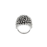 Fire Dotted Chunky Ring Sterling Silver Taxco