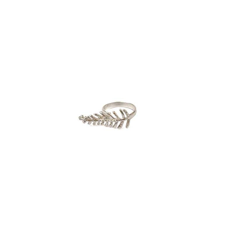 Leaf Adjustable Ring Taxco Sterling Silver 1