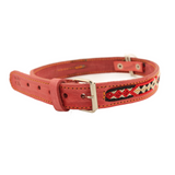 MiAmigo-KnittedLeatherDogCollar-RedandBlack-back