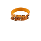 Nacho - Light Brown Leather - Dog Collar