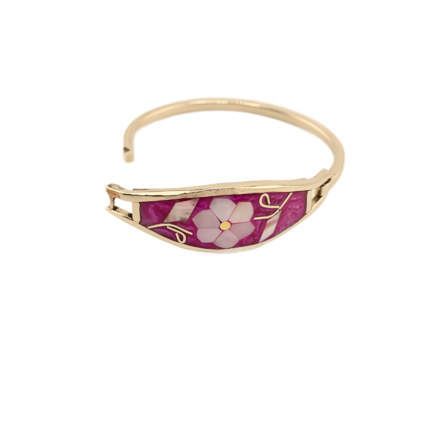 Ocean_sWhisper-MotherofPearlFlower-BraceletforGirls-Purple-6.25In