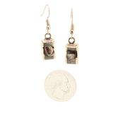Ocean's Whisper - Rectangular - Abalone Mother of Pearl Earrings - Iridescent - Small