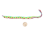 Raíces - Knitted Bracelet - Blue, Brown, Yellow and Green - Medium - 12 In x .5 In