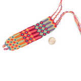 Raices-KnittedBracelet-BlueandOrange-ExtraLarge-17Inx2In