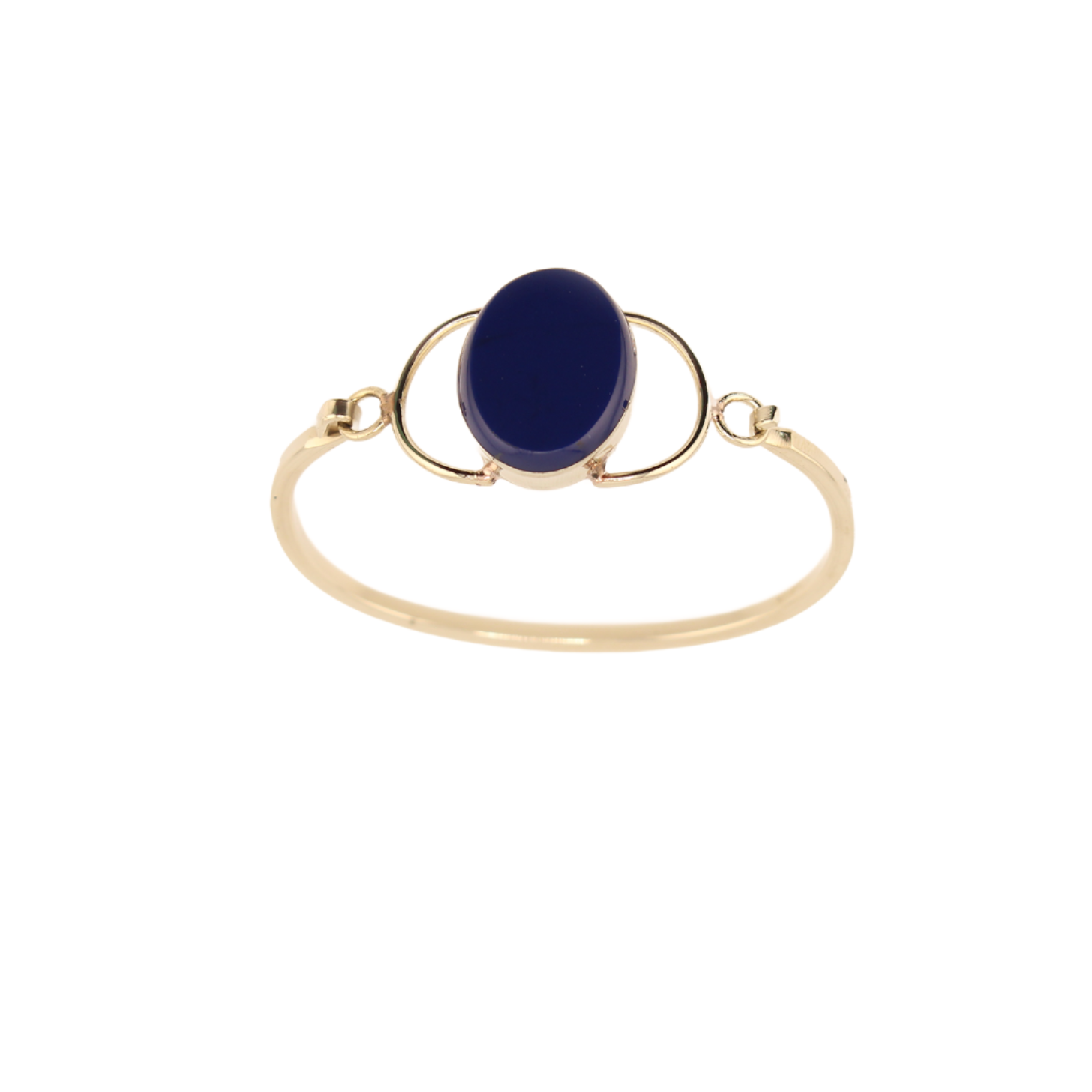 Talisman - Enameled Link Bracelet - Dark Blue - 8 In