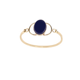 Talisman - Enameled Link Bracelet - Dark Blue - 8 In
