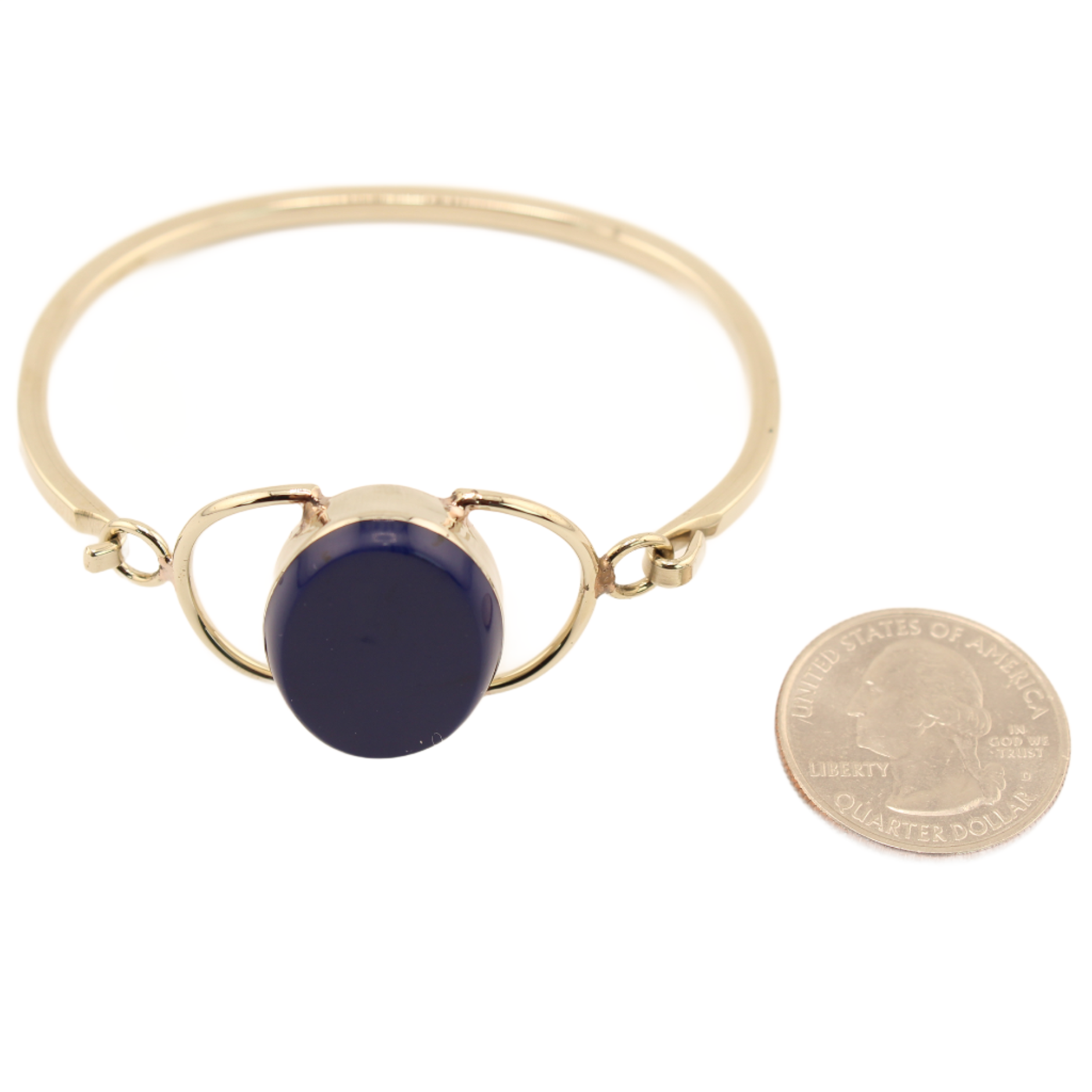 Talisman - Enameled Link Bracelet - Dark Blue - 8 In