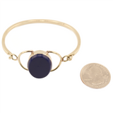 Talisman - Enameled Link Bracelet - Dark Blue - 8 In