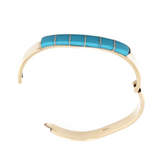 Talisman-EnameledTurquoiseLinkBracelet-Blue-8In-Open