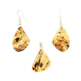 Waterdrop-EarringsandPendantMexicanAmberSet