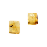 Amber Rectangle Studs