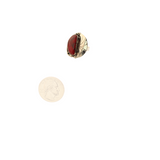 Carlota - Enameled Leaf - Red  Adjustable Ring -  1.25 In x 1 In.