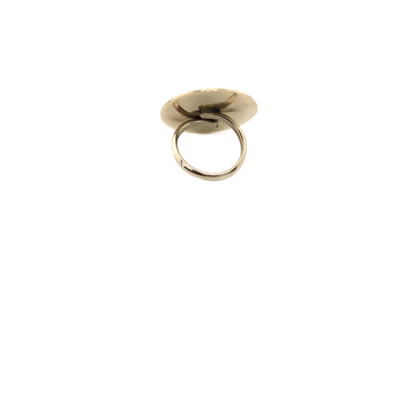 Ocean's Whisper - Abalone Mother of Pearl Ring - Round Flower - Blue - 1.25 In x 1.25 In - Adjustable