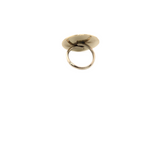 Ocean's Whisper - Abalone Mother of Pearl Ring - Round Flower - Blue - 1.25 In x 1.25 In - Adjustable