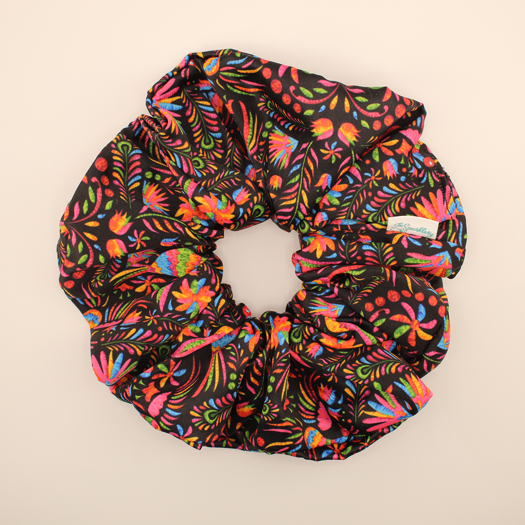 Handmade Scrunchies with Mexican Motif