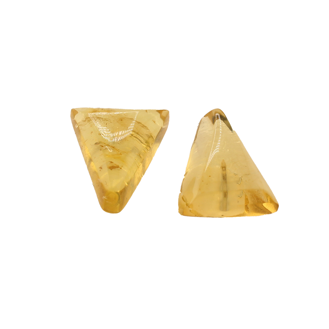 Triangular Amber Studs