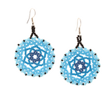 AmorHuichol-Dreamcatcher-BeadDangleEarrings-BlueandBlack