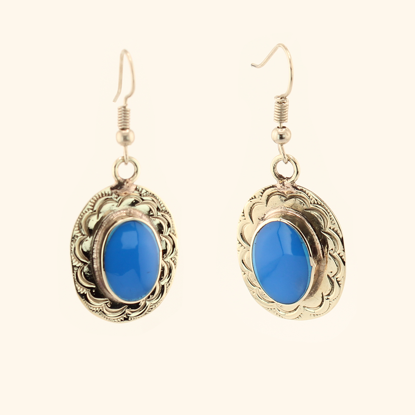 Carlota-EnameledDangleEarrings-Oval-Blue-Large