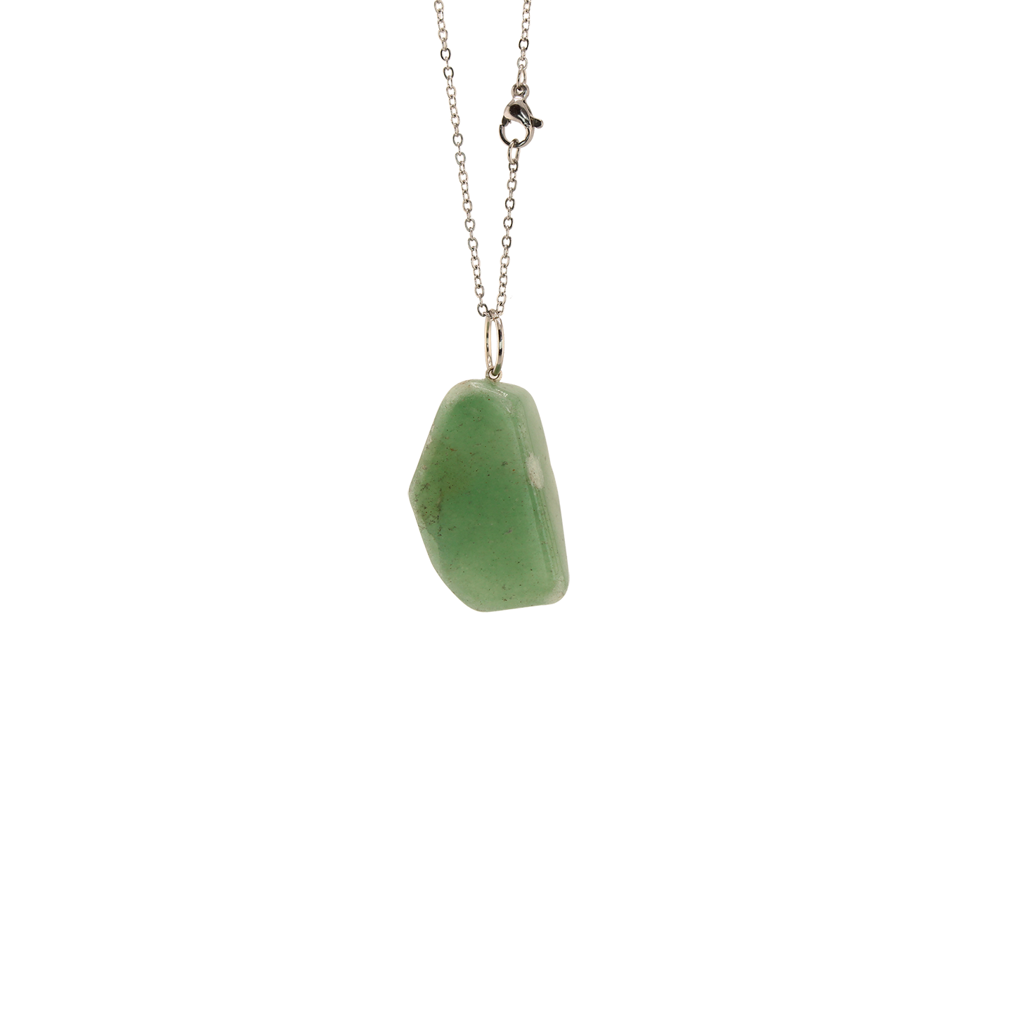 Earth's Treasures - Green Quartz Pendant With Chain