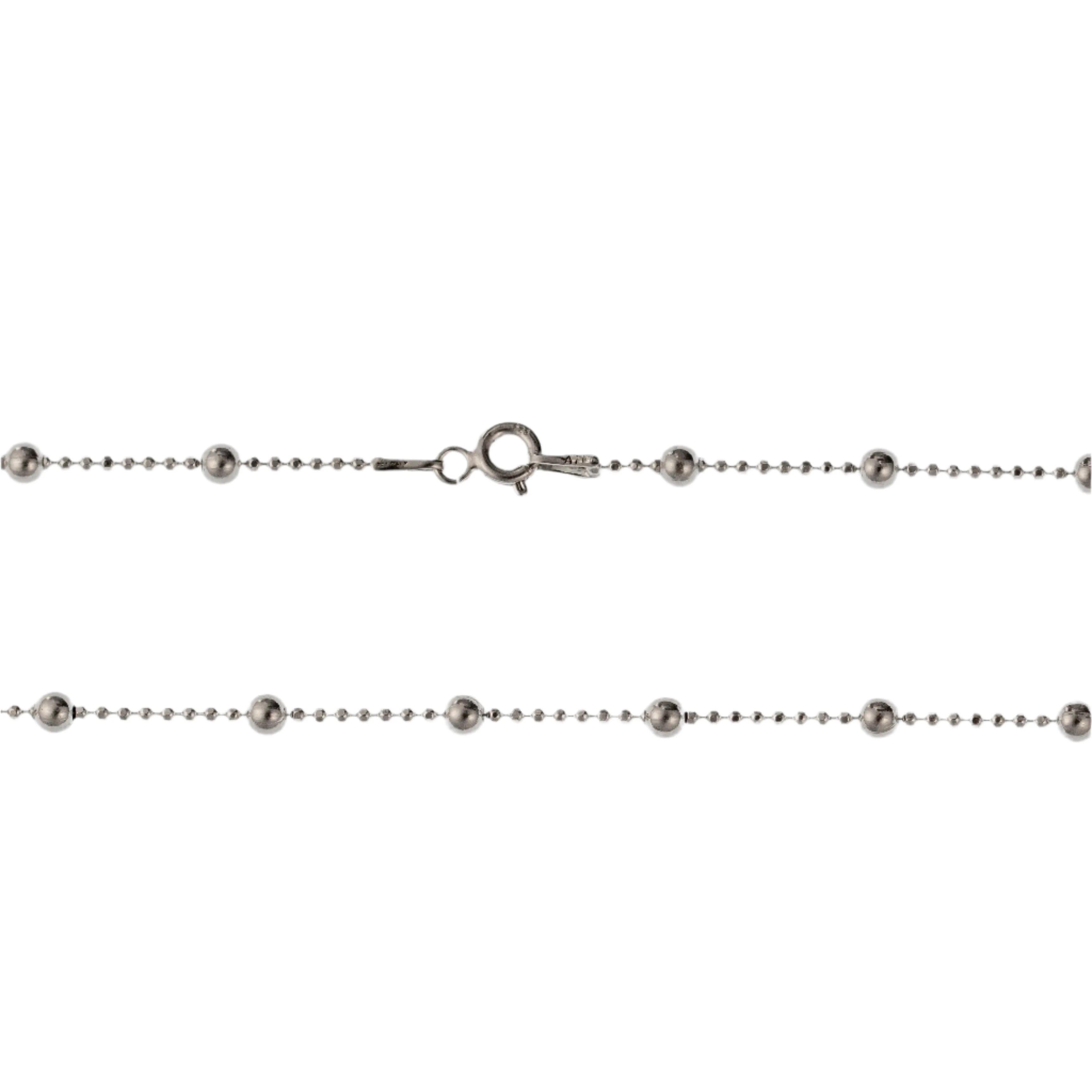 Harmony Beaded Sterling  Silver Necklace Detail
