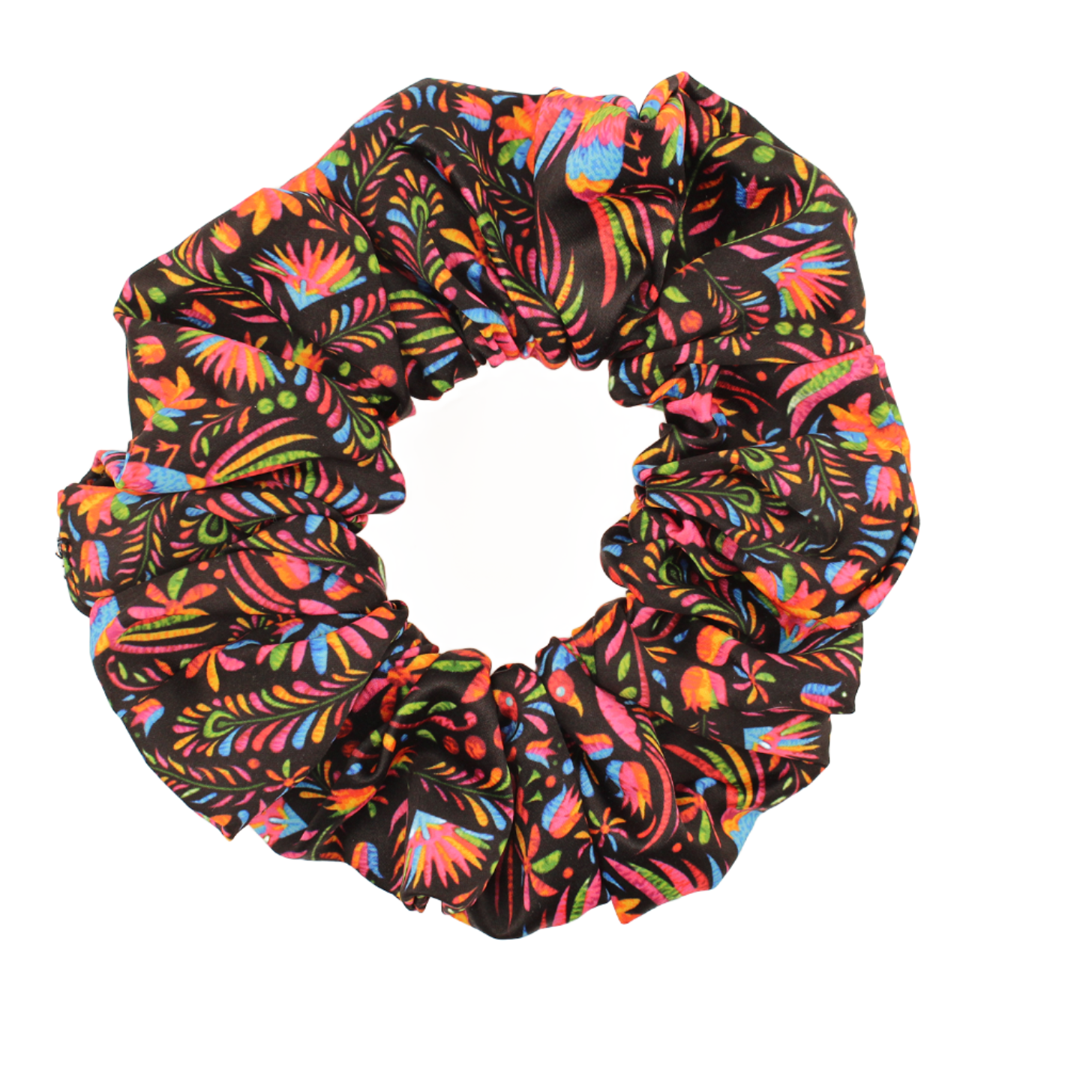 OtomiBlack-Scrunchie-AnimalThemed-Black_Multicolor-Large-7In.